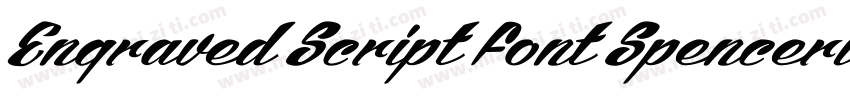 Engraved Script font Spencerian Scr字体转换